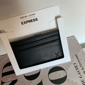Express Genuine Leather Black Card Holder